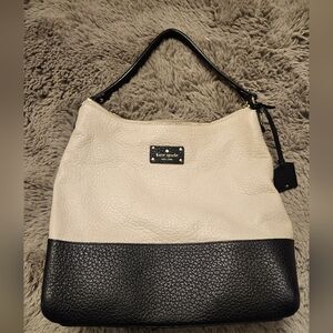 Kate Spade Two-Tone Black and Cream Hobo Bag